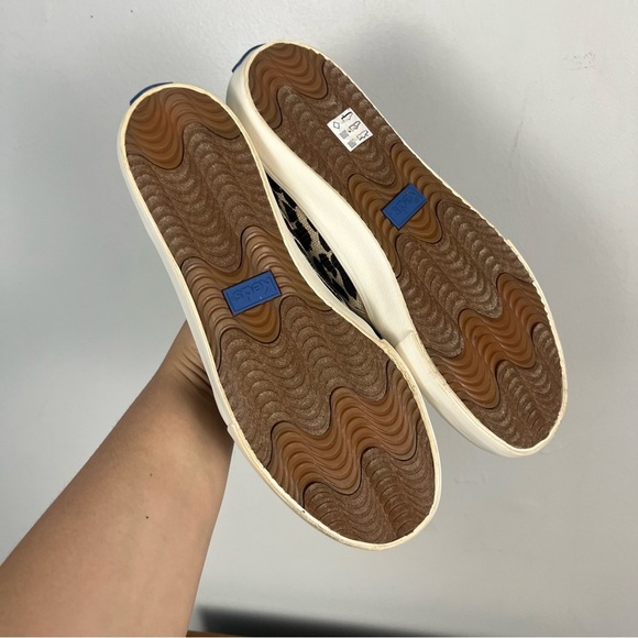 Keds Sneakers Double Decker Leopard Woven Slip On Women Sz 10 - Picture 8 of 9